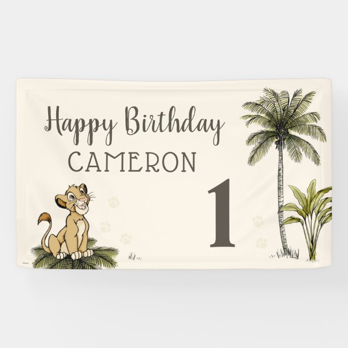 Custom Lion King Birthday Banner