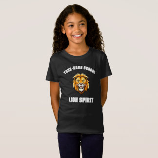 CUSTOM Lion Mascot | Yellow Gold - School College T-Shirt