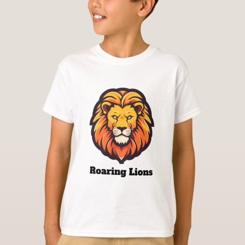 Custom Lions Youth T_Shirt  name and number