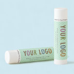 Custom Lip Balm with Company Logo Paraben Free<br><div class="desc">Personalize this custom lip balm with your company logo, website address, and slogan. Made with natural beeswax, it's paraben free and petrochemical free. Custom branded lip balms can advertise your business as swag and corporate party favors. Available in multiple flavor options. Low minimum order quantity and no setup fee. (Design...</div>