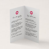 Custom Lip Product Distributor Tips & Tricks Business Card (Inside)