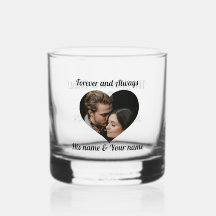 Custom Liquor and Whiskey Glass for Couples
