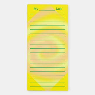 Custom list yellow orange swirl notepads