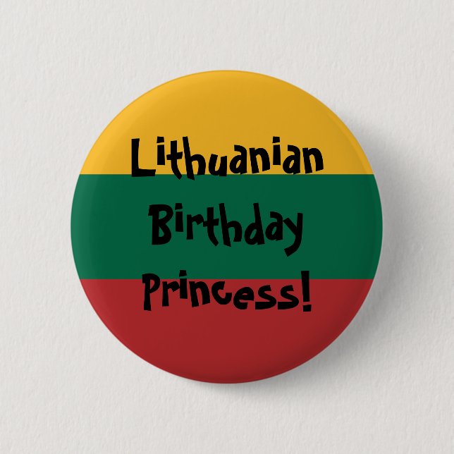 Custom Lithuanian Flag Button (Front)