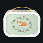 Custom Little Fox Lunchbox<br><div class="desc">Cute fox design that can be customized with your name and initial. Perfect for kids!</div>