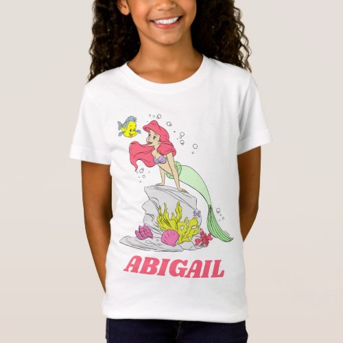 Custom Little Mermaid Ariel  Flounder T_Shirt