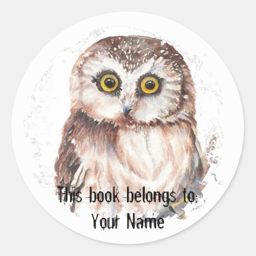 Custom Little Owl _ Book Plate