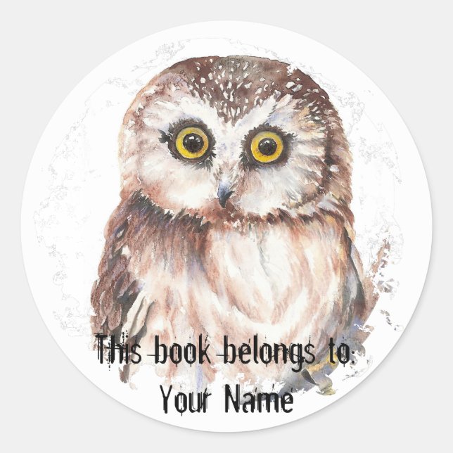 Custom Little Owl - Book Plate (Front)