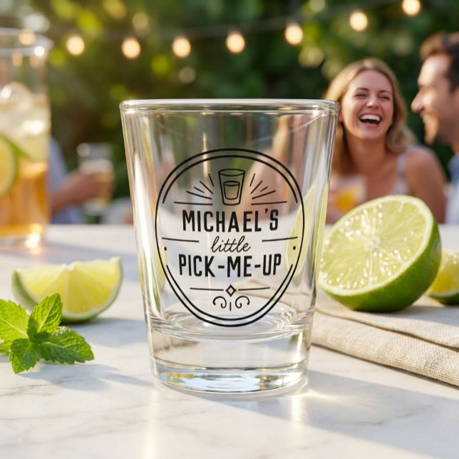  Custom “Little Pick-Me-Up” Gift Personalized Fun  Shot Glass (Creator Uploaded)