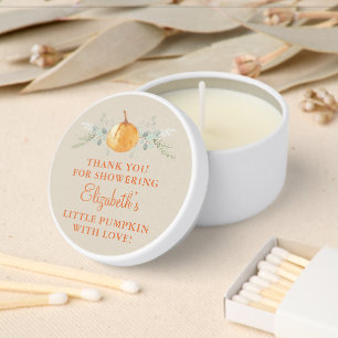 Custom Little Pumpkin Baby Shower  Mini Candle Favors