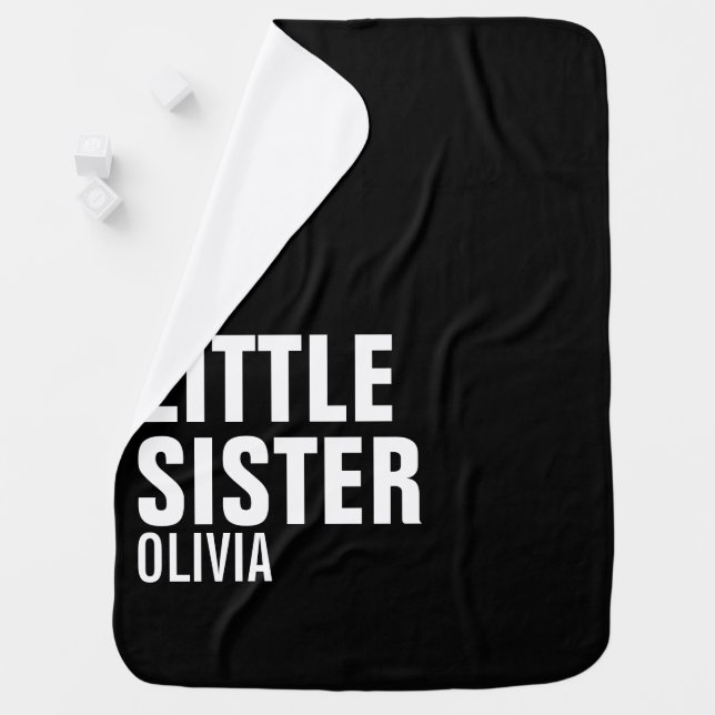 Custom Little Sister Baby Blanket (In Situ)