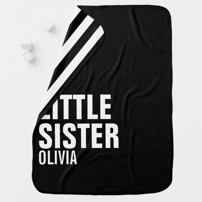 Custom Little Sister Baby Blanket (In Situ)