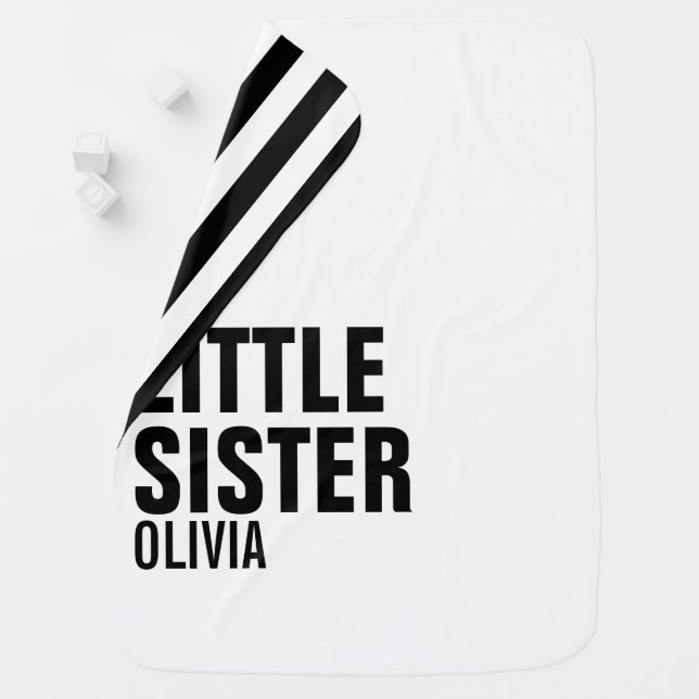 Custom Little Sister Baby Blanket (In Situ)