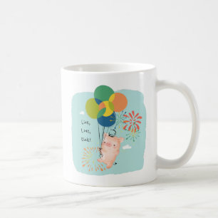 [Custom] Live Love Oink Balloon Pig Boar Cute Coffee Mug