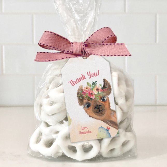 Custom Llama Gift Tags (Personalized llama themed favor tag)