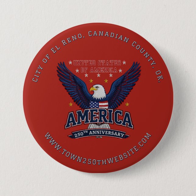 Custom Local 250th Anniversary Promo Button (Front)