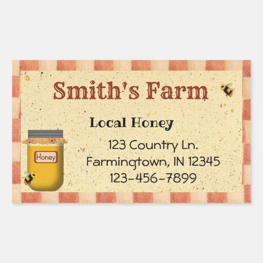 Custom Local Honey Sticker