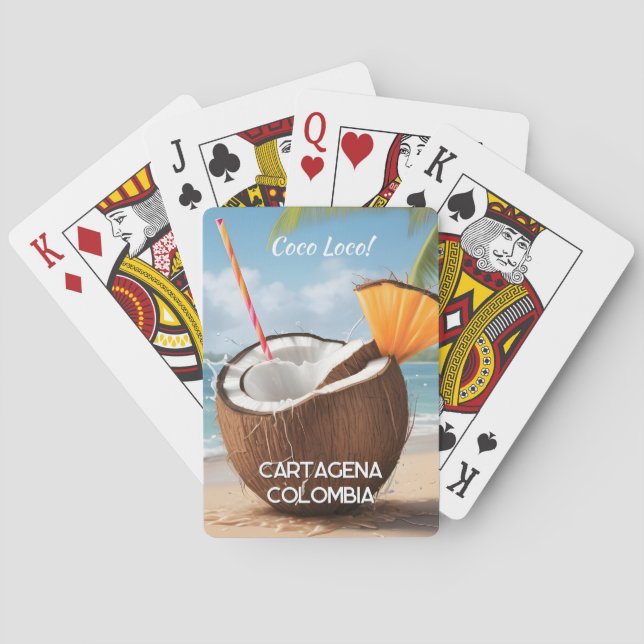 Custom Location Coco Loco Poker Cards (Back)