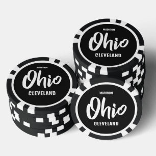 Custom Location, Name & Color Ohio Poker Chips