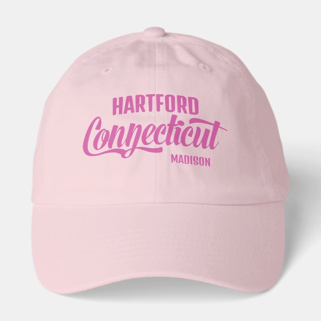 Custom Location & Name Connecticut Hat (Front)