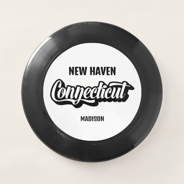 Custom Location & Name Connecticut Wham-O Frisbee (Front)