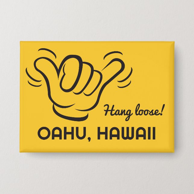 Custom Location, Text & Color Shaka Button (Front)