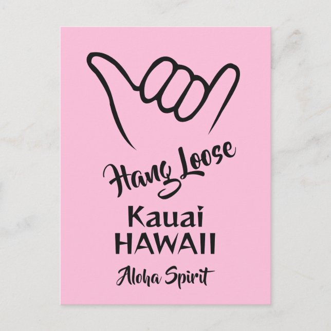 Custom Location, Text & Color Shaka Postcard (Front)