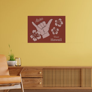 Custom Location, Text & Color Shaka Poster