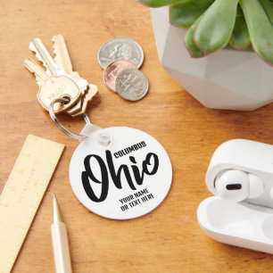 Custom Location & Text Ohio Keychain