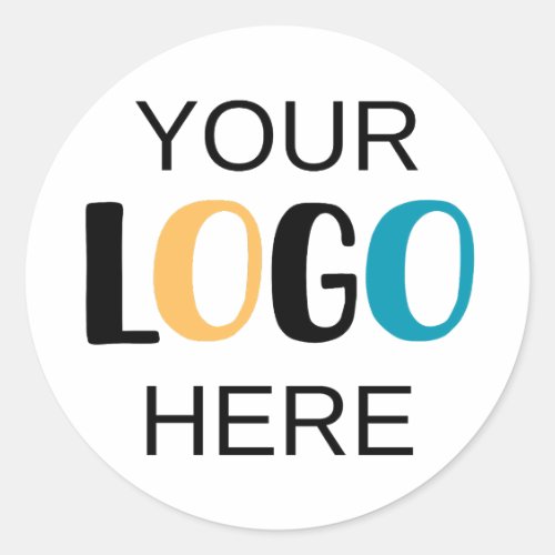 Custom Logo 3 inch Glossy Classic Round Stickers