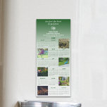 Custom Logo 6-Photos 2025 Calendar Magnet<br><div class="desc">This custom logo 6-photos 2025 calendar magnet is the ultimate promotional tool for your lawn care service business! The white and green design showcases a 2025 calendar and offers customizable placeholders for your logo, six photos and a script font tagline. All additional text, including your business name, services, website address...</div>