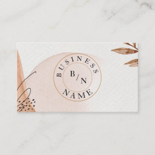 Custom Logo Abstract Minimal Boho Business Card