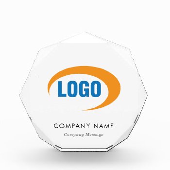 Custom Logo Acrylic Award by businessessentials at Zazzle