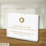 Custom Logo Acrylic Award<br><div class="desc">Show your employees how much you appreciate their hard work and dedication with this company-branded employee recognition award. The sleek and modern design features your company logo and can be customized with the employee's name, title or department, and the reason for the award. This high-quality award is perfect for recognizing...</div>