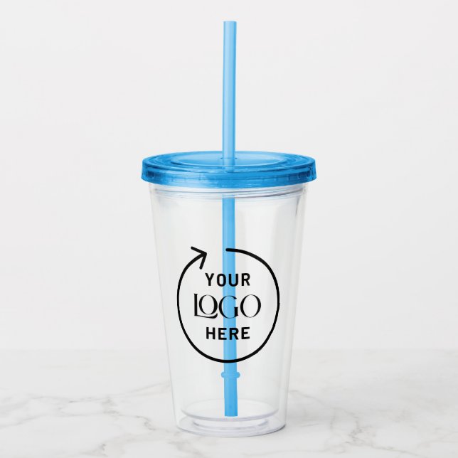 Custom Logo Acrylic Drink Tumbler (Front)