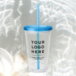 Custom Logo Acrylic Tumbler with Straw No Minimum<br><div class="desc">Business Logo Printed Optional Text Promotional Acrylic Tumbler Custom printed cups and tumblers with straws are handy drink ware during your event, and forever useful, reminding your clients and staff to stay hydrated while showcasing your company logo in full color printing. The back of these business logo printed acrylic tumblers...</div>