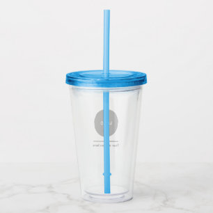 Custom Logo Acrylic Tumbler with Straw No Minimum