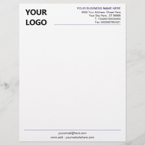 Custom Logo Addres Info Colors Design Letterhead