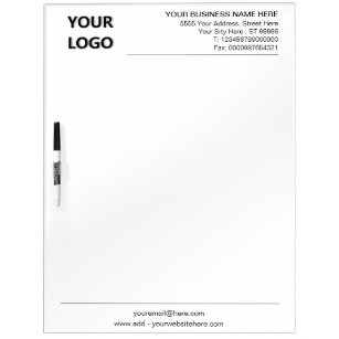 Custom Logo Addres Info Company Dry Erase Board