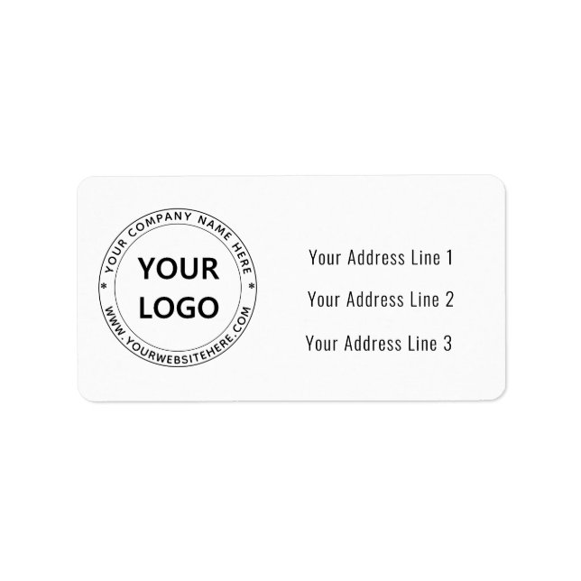 Custom Logo Address Business Stamp - Personalized Label (Front)