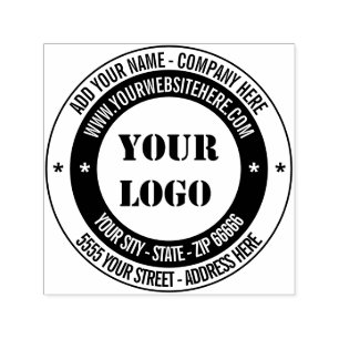 Custom Logo Address Color Round Self-inking Stamp