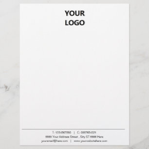 Custom Logo Address Contact Info Office Letterhead