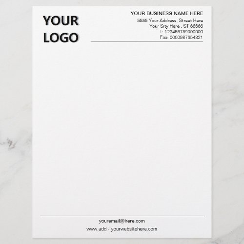 Custom Logo Address Name Ingo Business Letterhead