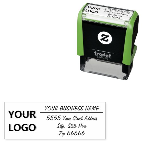 Custom Logo Address Name Your Fonts Modern Stamp