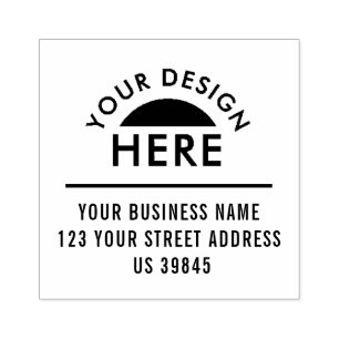 Custom logo address rubber stamp