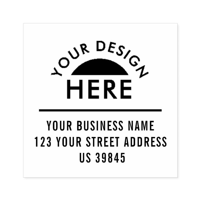 Custom logo address rubber stamp (Imprint)