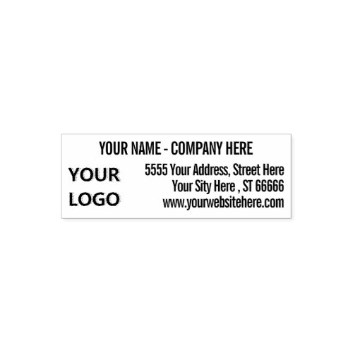 Custom Logo Address Website Self_Inking Stamp