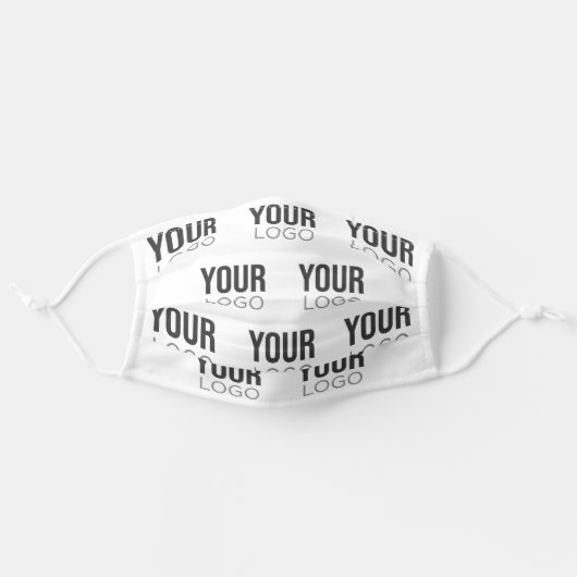 Custom Logo Adult Cloth Face Mask (Front, Unfolded)