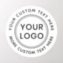 Custom logo and circular text white or any color wall decal