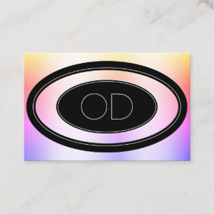 Custom Logo and Monogram Colorful Pastel Rainbow Business Card